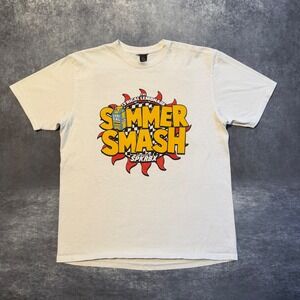 Lyrical Lemonade Summer Smash 2024 Festival T-Shirt Mens Large White Cactus Jack